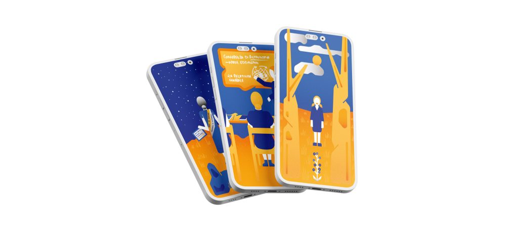 Three Phones Flying